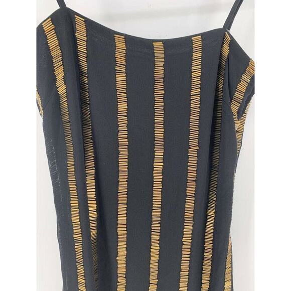 Walter Baker Tatiana Mini Dress Black Gold 0 NEW - Picture 4 of 11
